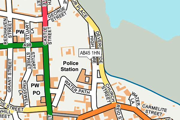 AB45 1HN map - OS OpenMap – Local (Ordnance Survey) AB45 1HN map - OS OpenMap – Local (Ordnance Survey)