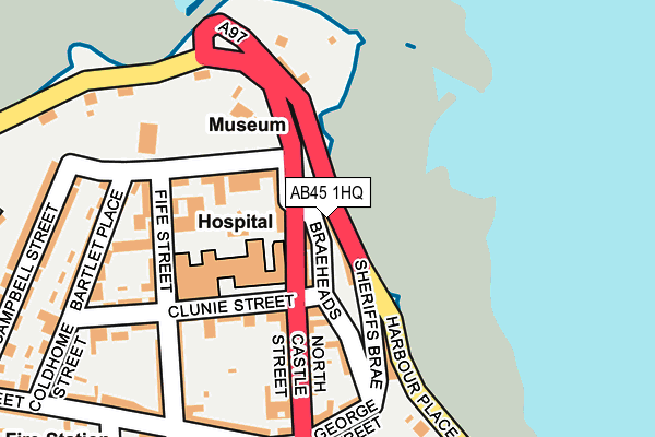 AB45 1HQ map - OS OpenMap – Local (Ordnance Survey) AB45 1HQ map - OS OpenMap – Local (Ordnance Survey)