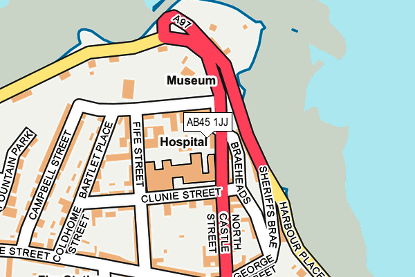 AB45 1JJ map - OS OpenMap – Local (Ordnance Survey) AB45 1JJ map - OS OpenMap – Local (Ordnance Survey)
