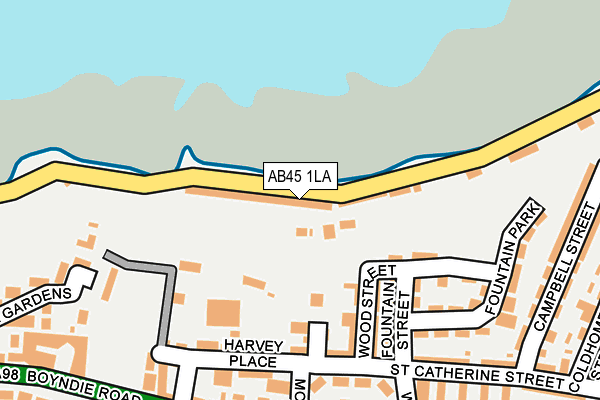 AB45 1LA map - OS OpenMap – Local (Ordnance Survey) AB45 1LA map - OS OpenMap – Local (Ordnance Survey)