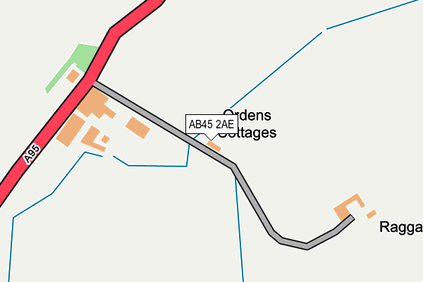 AB45 2AE map - OS OpenMap – Local (Ordnance Survey) AB45 2AE map - OS OpenMap – Local (Ordnance Survey)