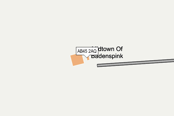 AB45 2AQ map - OS OpenMap – Local (Ordnance Survey) AB45 2AQ map - OS OpenMap – Local (Ordnance Survey)