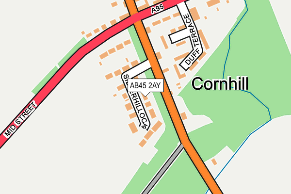 AB45 2AY map - OS OpenMap – Local (Ordnance Survey) AB45 2AY map - OS OpenMap – Local (Ordnance Survey)
