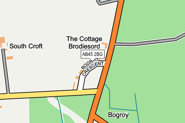 AB45 2BG map - OS OpenMap – Local (Ordnance Survey) AB45 2BG map - OS OpenMap – Local (Ordnance Survey)