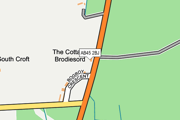 AB45 2BJ map - OS OpenMap – Local (Ordnance Survey) AB45 2BJ map - OS OpenMap – Local (Ordnance Survey)
