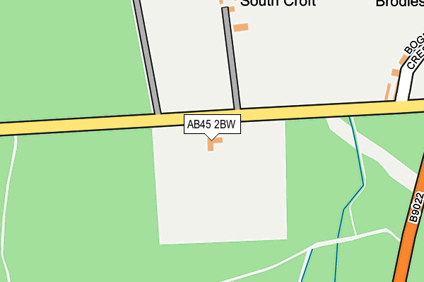 AB45 2BW map - OS OpenMap – Local (Ordnance Survey) AB45 2BW map - OS OpenMap – Local (Ordnance Survey)