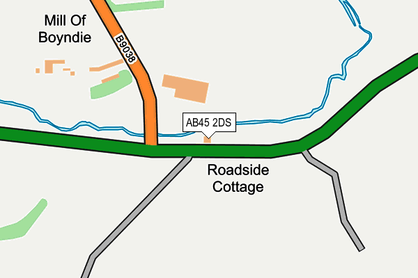 AB45 2DS map - OS OpenMap – Local (Ordnance Survey) AB45 2DS map - OS OpenMap – Local (Ordnance Survey)
