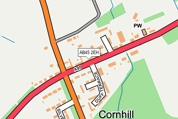 AB45 2EH map - OS OpenMap – Local (Ordnance Survey) AB45 2EH map - OS OpenMap – Local (Ordnance Survey)
