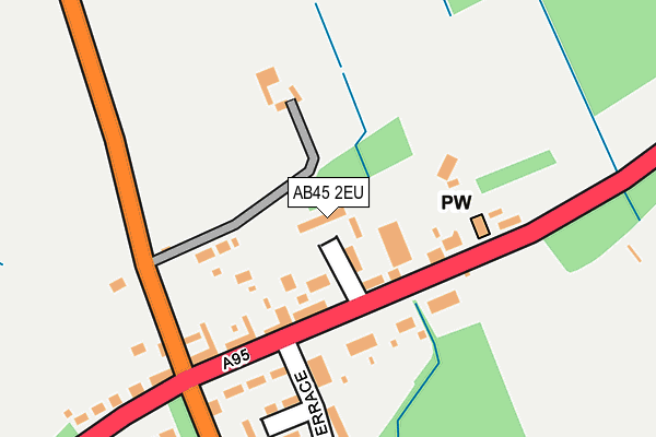 AB45 2EU map - OS OpenMap – Local (Ordnance Survey) AB45 2EU map - OS OpenMap – Local (Ordnance Survey)