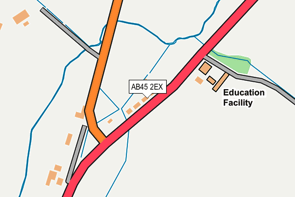 AB45 2EX map - OS OpenMap – Local (Ordnance Survey) AB45 2EX map - OS OpenMap – Local (Ordnance Survey)