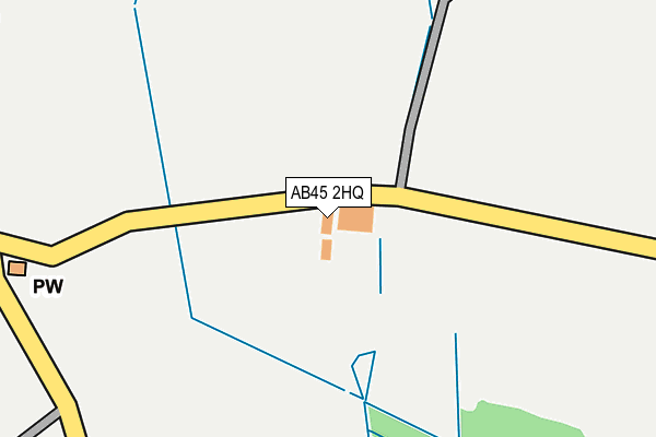 AB45 2HQ map - OS OpenMap – Local (Ordnance Survey) AB45 2HQ map - OS OpenMap – Local (Ordnance Survey)