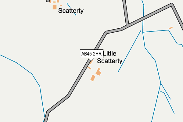 AB45 2HR map - OS OpenMap – Local (Ordnance Survey)