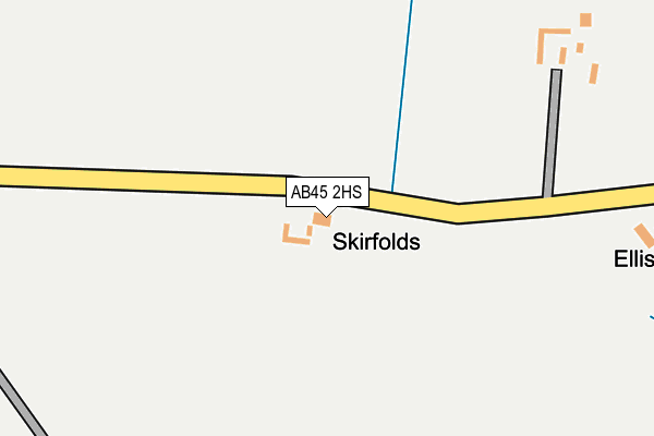 AB45 2HS map - OS OpenMap – Local (Ordnance Survey) AB45 2HS map - OS OpenMap – Local (Ordnance Survey)
