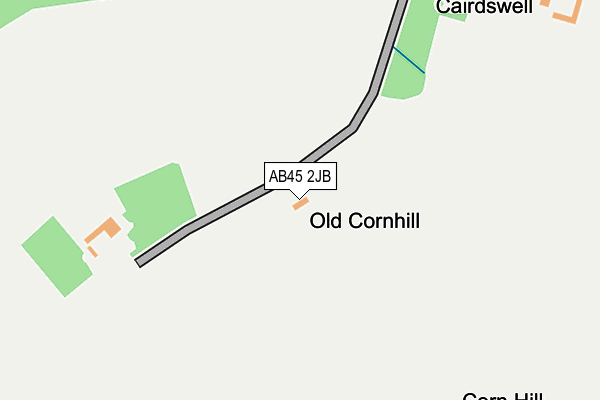 AB45 2JB map - OS OpenMap – Local (Ordnance Survey) AB45 2JB map - OS OpenMap – Local (Ordnance Survey)