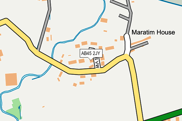 AB45 2JY map - OS OpenMap – Local (Ordnance Survey) AB45 2JY map - OS OpenMap – Local (Ordnance Survey)