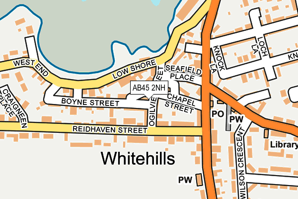 AB45 2NH map - OS OpenMap – Local (Ordnance Survey)