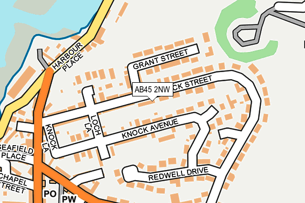 AB45 2NW map - OS OpenMap – Local (Ordnance Survey) AB45 2NW map - OS OpenMap – Local (Ordnance Survey)