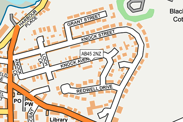 AB45 2NZ map - OS OpenMap – Local (Ordnance Survey) AB45 2NZ map - OS OpenMap – Local (Ordnance Survey)