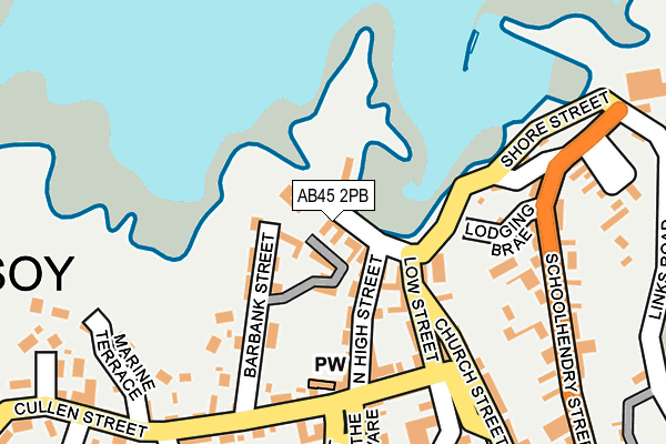 AB45 2PB map - OS OpenMap – Local (Ordnance Survey) AB45 2PB map - OS OpenMap – Local (Ordnance Survey)