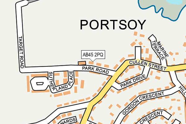 AB45 2PQ map - OS OpenMap – Local (Ordnance Survey) AB45 2PQ map - OS OpenMap – Local (Ordnance Survey)