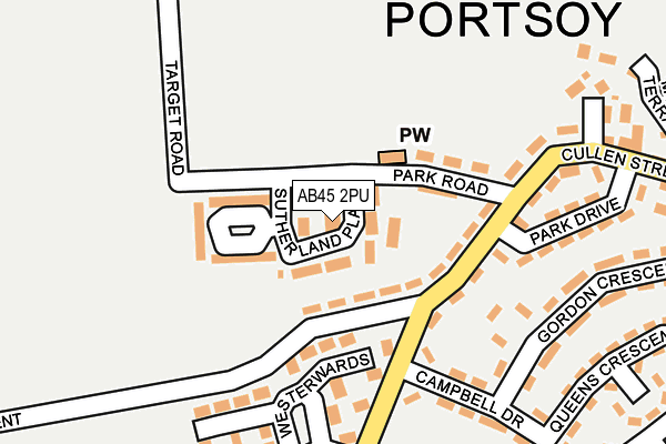 AB45 2PU map - OS OpenMap – Local (Ordnance Survey) AB45 2PU map - OS OpenMap – Local (Ordnance Survey)