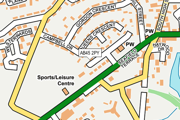 AB45 2PY map - OS OpenMap – Local (Ordnance Survey) AB45 2PY map - OS OpenMap – Local (Ordnance Survey)