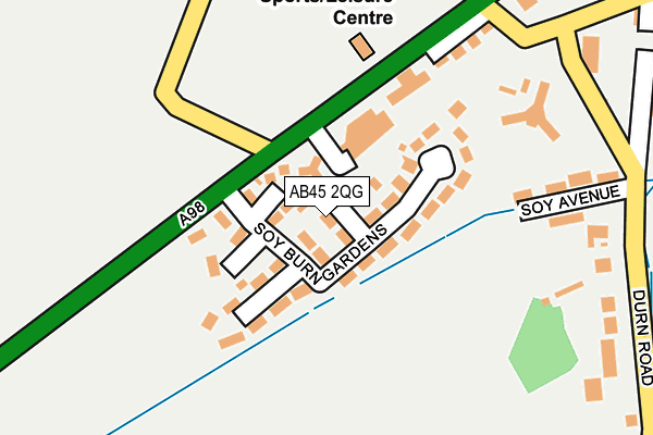 AB45 2QG map - OS OpenMap – Local (Ordnance Survey) AB45 2QG map - OS OpenMap – Local (Ordnance Survey)