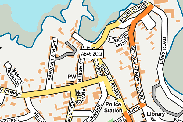 AB45 2QQ map - OS OpenMap – Local (Ordnance Survey) AB45 2QQ map - OS OpenMap – Local (Ordnance Survey)