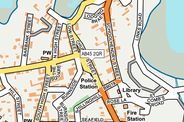 AB45 2QR map - OS OpenMap – Local (Ordnance Survey) AB45 2QR map - OS OpenMap – Local (Ordnance Survey)