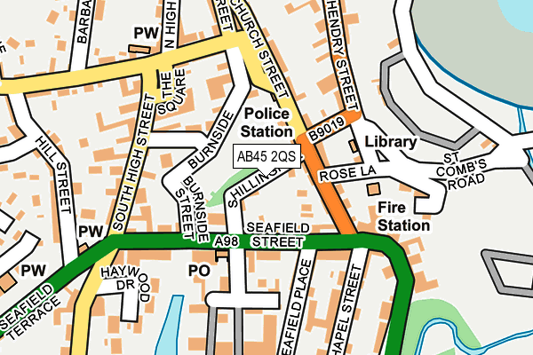 AB45 2QS map - OS OpenMap – Local (Ordnance Survey) AB45 2QS map - OS OpenMap – Local (Ordnance Survey)