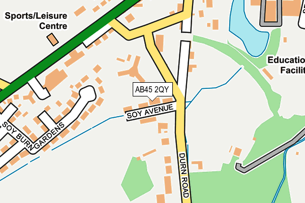 AB45 2QY map - OS OpenMap – Local (Ordnance Survey) AB45 2QY map - OS OpenMap – Local (Ordnance Survey)