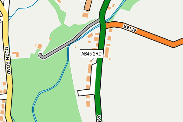 AB45 2RD map - OS OpenMap – Local (Ordnance Survey) AB45 2RD map - OS OpenMap – Local (Ordnance Survey)
