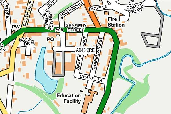 AB45 2RE map - OS OpenMap – Local (Ordnance Survey) AB45 2RE map - OS OpenMap – Local (Ordnance Survey)