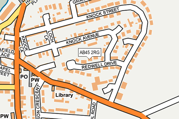 AB45 2RG map - OS OpenMap – Local (Ordnance Survey) AB45 2RG map - OS OpenMap – Local (Ordnance Survey)
