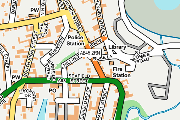 AB45 2RN map - OS OpenMap – Local (Ordnance Survey) AB45 2RN map - OS OpenMap – Local (Ordnance Survey)