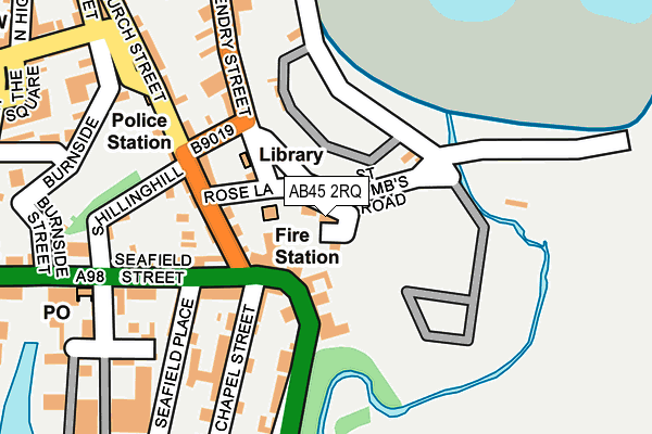 AB45 2RQ map - OS OpenMap – Local (Ordnance Survey) AB45 2RQ map - OS OpenMap – Local (Ordnance Survey)