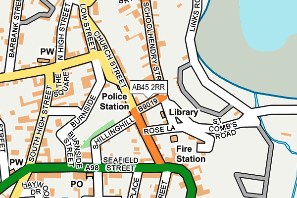 AB45 2RR map - OS OpenMap – Local (Ordnance Survey) AB45 2RR map - OS OpenMap – Local (Ordnance Survey)
