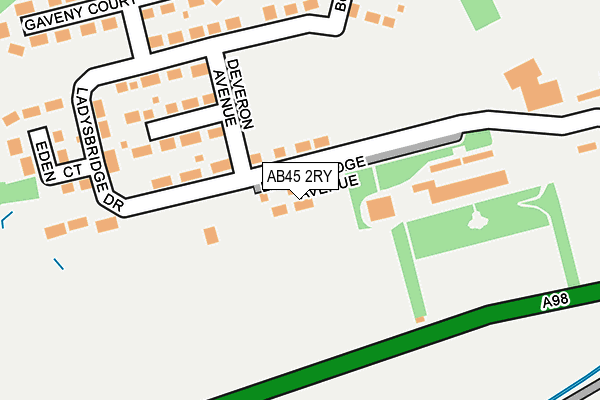 AB45 2RY map - OS OpenMap – Local (Ordnance Survey) AB45 2RY map - OS OpenMap – Local (Ordnance Survey)