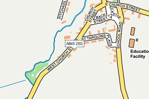 AB45 2SG map - OS OpenMap – Local (Ordnance Survey) AB45 2SG map - OS OpenMap – Local (Ordnance Survey)