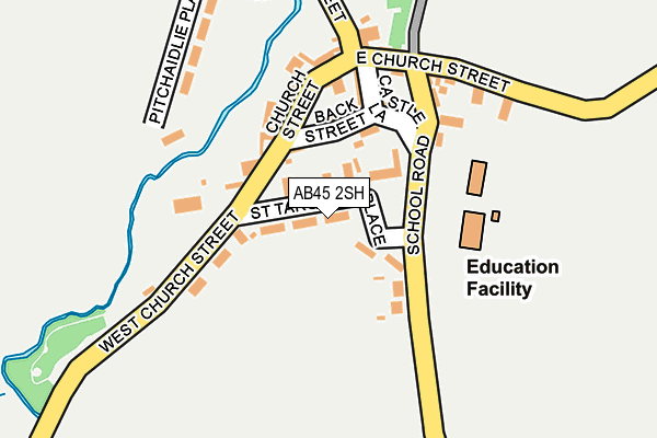 AB45 2SH map - OS OpenMap – Local (Ordnance Survey) AB45 2SH map - OS OpenMap – Local (Ordnance Survey)