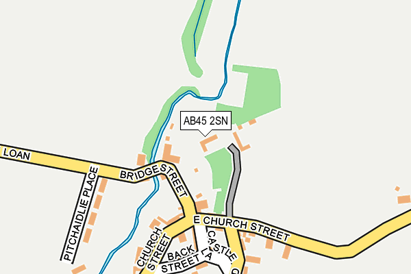 AB45 2SN map - OS OpenMap – Local (Ordnance Survey) AB45 2SN map - OS OpenMap – Local (Ordnance Survey)