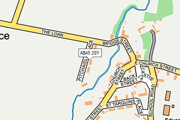 AB45 2SY map - OS OpenMap – Local (Ordnance Survey) AB45 2SY map - OS OpenMap – Local (Ordnance Survey)