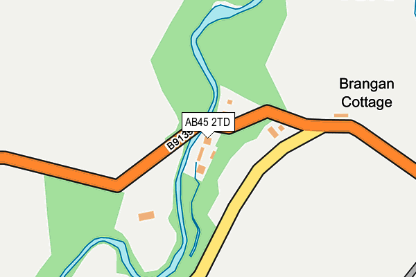 AB45 2TD map - OS OpenMap – Local (Ordnance Survey) AB45 2TD map - OS OpenMap – Local (Ordnance Survey)