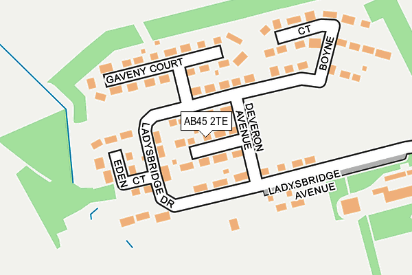 AB45 2TE map - OS OpenMap – Local (Ordnance Survey) AB45 2TE map - OS OpenMap – Local (Ordnance Survey)