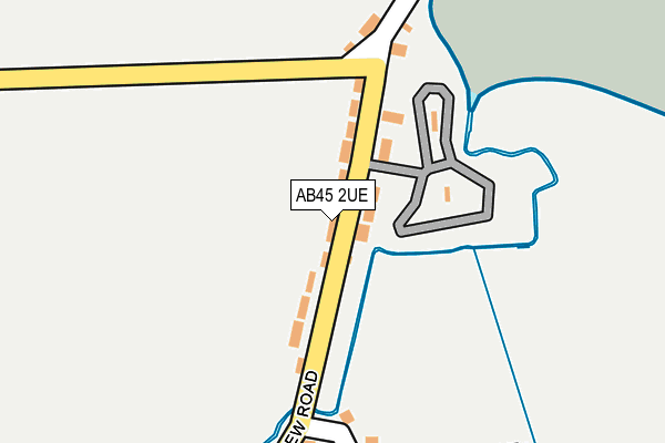 AB45 2UE map - OS OpenMap – Local (Ordnance Survey) AB45 2UE map - OS OpenMap – Local (Ordnance Survey)