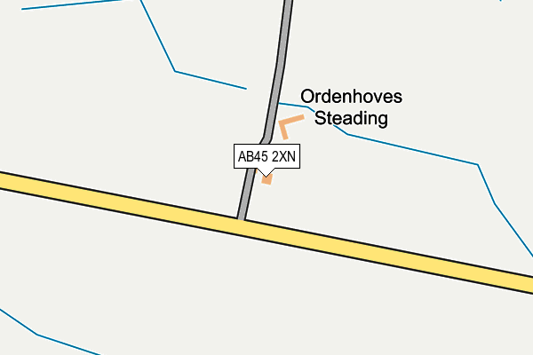 AB45 2XN map - OS OpenMap – Local (Ordnance Survey) AB45 2XN map - OS OpenMap – Local (Ordnance Survey)