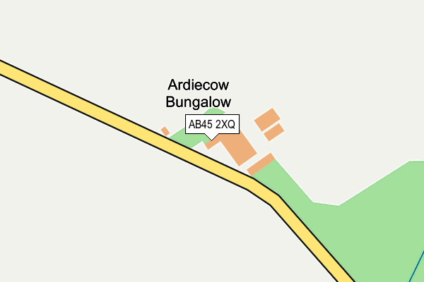 AB45 2XQ map - OS OpenMap – Local (Ordnance Survey)