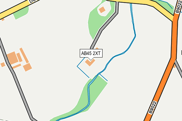 AB45 2XT map - OS OpenMap – Local (Ordnance Survey) AB45 2XT map - OS OpenMap – Local (Ordnance Survey)