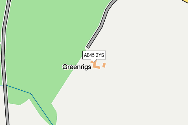 AB45 2YS map - OS OpenMap – Local (Ordnance Survey) AB45 2YS map - OS OpenMap – Local (Ordnance Survey)