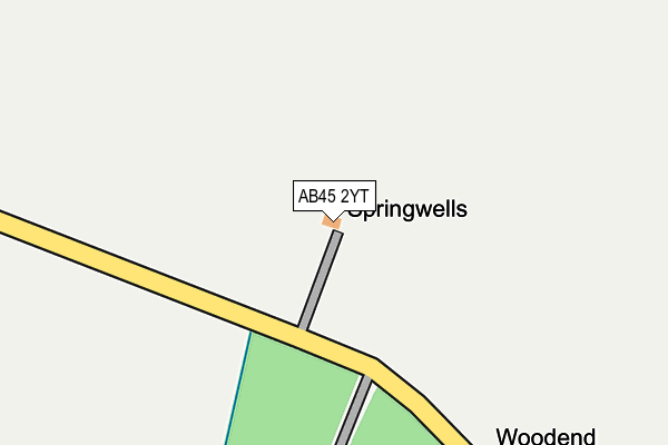 AB45 2YT map - OS OpenMap – Local (Ordnance Survey) AB45 2YT map - OS OpenMap – Local (Ordnance Survey)